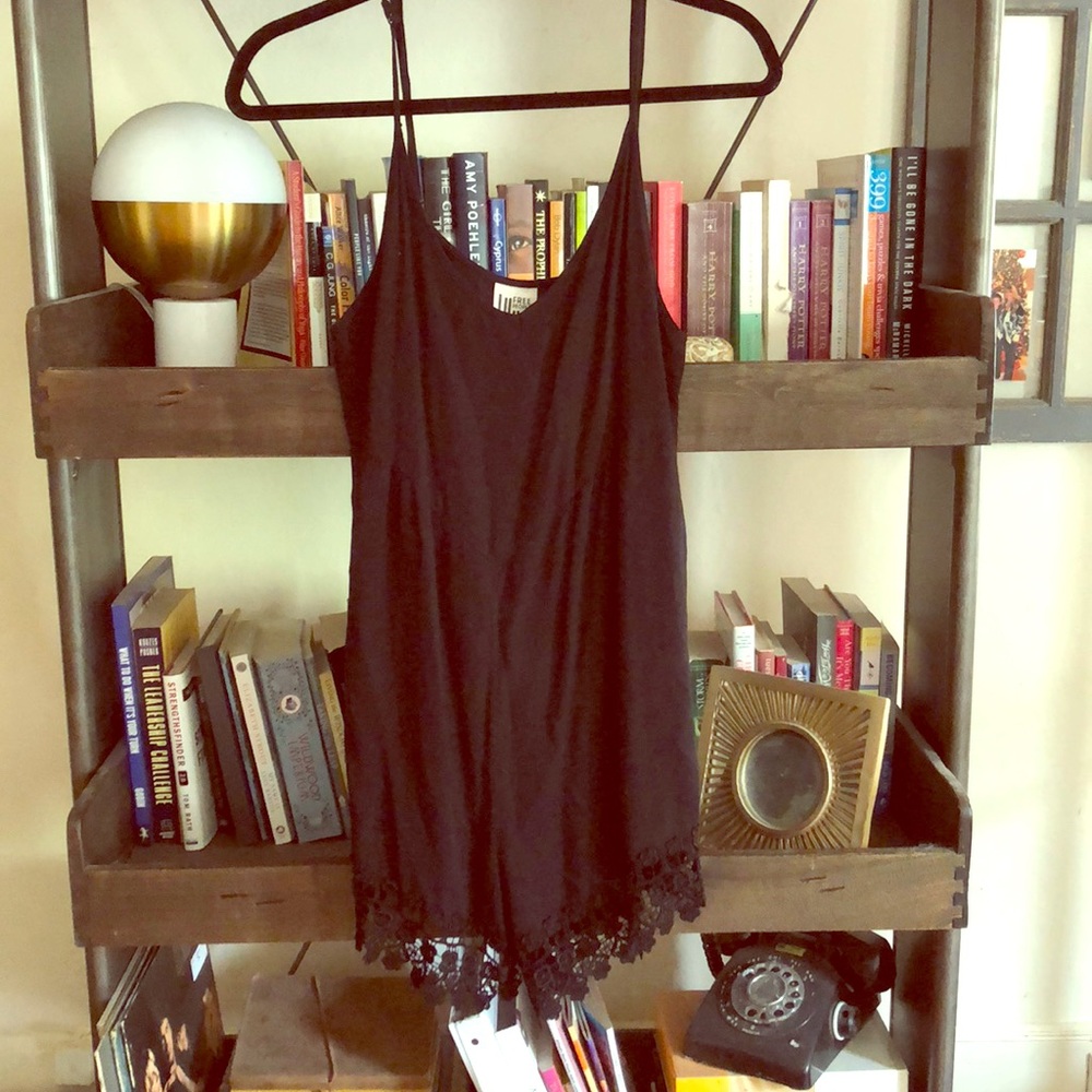 Free People cute black romper
